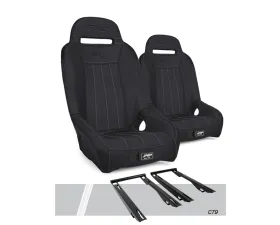 PRP Seats GT/S.E. Suspension Seats Kit Pair Black Polaris RZR PRO XP PRO R Turbo R