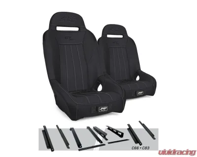 PRP Seats GT/S.E. Suspension Seats Kit Pair Black Can-Am Maverick X3 - A5701-PORXP-C86-201