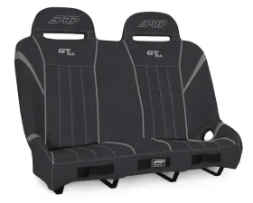 PRP Seats GT/S.E. Quick Release Rear Suspension Bench Seat Black and Gray Polaris RZR PRO XP4 PRO R4 Turbo R4
