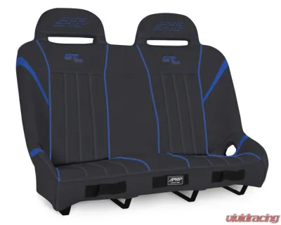 PRP Seats GT/S.E. Quick Release Rear Suspension Bench Seat Black and Blue Polaris RZR PRO XP4 PRO R4 Turbo R4 - A60-PORXP-QR-V