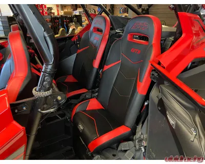 PRP Seats GT3 Fold Flat Rear Suspension Seats Pair Red Polaris RZR PRO XP4 PRO R4 Turbo R4 - A7208-PORXP-204