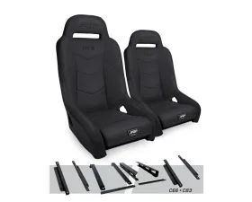 PRP Seats GT3 Suspension Seats Mount & Slider Kit Pair Black Can-Am Maverick X3 | Maverick R