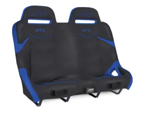 PRP Seats GT3 Quick Release Rear Suspension Bench Seat Black and Blue Polaris RZR PRO XP4 PRO R4 Turbo R4