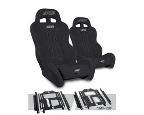 PRP Seats XCR Suspension Seats Kit Pair Black Polaris RZR 570 800 900
