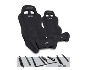 PRP Seats XCR Suspension Seats Kit Pair Black Honda Talon