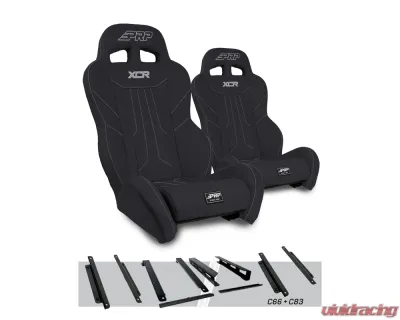 PRP Seats XCR Suspension Seats Kit Pair Black Honda Talon - A8001-PORXP-C66-201