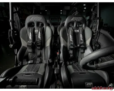 PRP Seats XCR Suspension Seats Kit Pair Black & Gray Polaris RZR PRO XP PRO R Turbo R - A8001-PORXP-C79-203