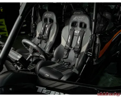 PRP Seats XCR Suspension Seats Kit Pair Black & Gray Polaris RZR PRO XP PRO R Turbo R - A8001-PORXP-C79-203