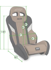 PRP Seats XCR Suspension Seats Kit Pair Black & Gray Polaris RZR PRO XP PRO R Turbo R                                     - A8001-PORXP-C79-203 - Image 4