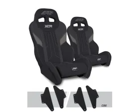 PRP Seats XCR Suspension Seats Kit Pair Black & Gray Can-Am Maverick X3