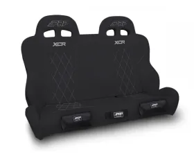 PRP Seats XCR Quick Release Rear Suspension Bench Seat w/ Diamond Stitch and Front Pockets Black Polaris RZR PRO XP4 PRO R4 Turbo R4