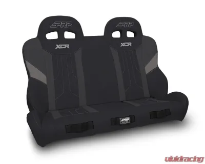 PRP Seats XCR Quick Release Rear Suspension Bench Seat Black and Gray Polaris RZR PRO XP4 PRO R4 Turbo R4 - A8201-PORXP-QR-203