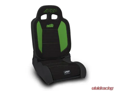 PRP Seats EnduroDaily Reclining Suspension Seat Black and Green Tweed Driver - A8701044-50-W