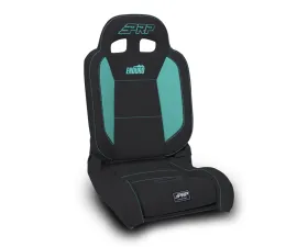 PRP Seats EnduroDaily Reclining Suspension Seat Black and Teal Vinyl Passenger