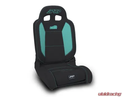 PRP Seats EnduroDaily Reclining Suspension Seat Black and Teal Vinyl Passenger - A8701045-201-238