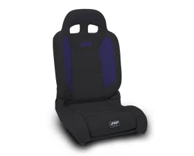 PRP Seats EnduroDaily Reclining Suspension Seat Black and Purple Vinyl Passenger