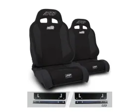 PRP Seats Enduro Elite Suspension Seat Trek Edition Kit Pair Black Jeep Wrangler TJ 1997-2002