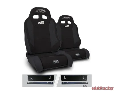 PRP Seats Enduro Elite Suspension Seat Trek Edition Kit Pair Black Jeep Wrangler TJ 1997-2002 - A89010-C23-50