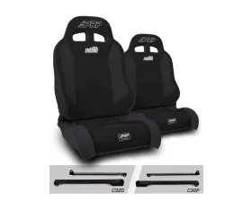 PRP Seats Enduro Elite Suspension Seat Trek Edition Kit Pair Black Jeep Wrangler CJ7 | YJ