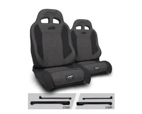 PRP Seats Enduro Elite Suspension Seat Trek Edition Kit Pair Gray Jeep Wrangler CJ7 | YJ