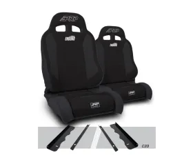 PRP Seats Enduro Elite Suspension Seat Trek Edition Kit Pair Black Jeep Cherokee XJ 1995-2001