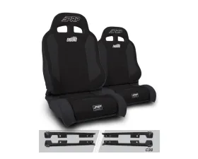PRP Seats Enduro Elite Suspension Seat Trek Edition Kit Pair Black Jeep Wrangler JK | JKU