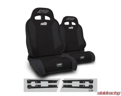 PRP Seats Enduro Elite Suspension Seat Trek Edition Kit Pair Black Jeep Wrangler JK | JKU - A89010-C38-50