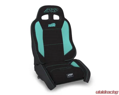 PRP Seats EnduroCrawl Reclining Suspension Seat Black and Teal Tweed Driver - A9001044-50-238