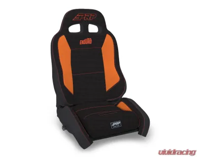 PRP Seats EnduroCrawl Reclining Suspension Seat Black and Orange Tweed Passenger - A9001045-50-207