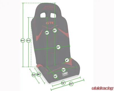 PRP Seats GT4 Fold Flat Rear Suspension Seats (Customize It Your Way) Polaris 2020+ - AU63018-PORXP