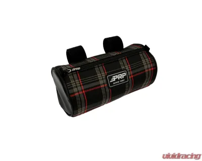 PRP Seats Buggy Bag 7" Round 13" Long Vinyl Coated Nylon Black and Red Plaid - E13-317