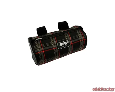 PRP Seats Buggy Bag 7" Round 13" Long Vinyl Coated Nylon Black and Red Plaid - E13-317
