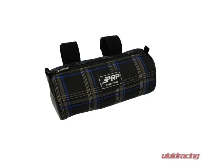 PRP Seats Buggy Bag 7" Round 13" Long Vinyl Coated Nylon Black and Blue Plaid - E13-318