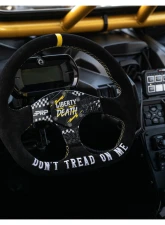 PRP Seats Don't Tread on Me Comp-R Suede Steering Wheel 13" Diameter D-Shaped                                     - G248-TR - Image 2