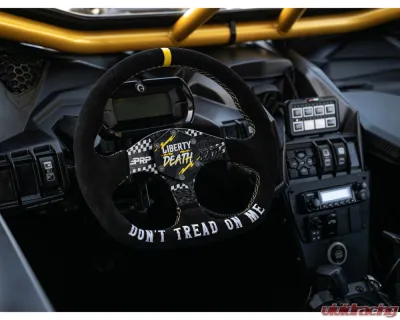 PRP Seats Don't Tread on Me Comp-R Suede Steering Wheel 13" Diameter D-Shaped - G248-TR