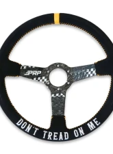 PRP Seats Don't Tread on Me Deep Dish Suede Steering Wheel 13" Diameter Black and Yellow                                     - G249-TR - Image 2