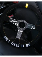 PRP Seats Don't Tread on Me Deep Dish Suede Steering Wheel 13" Diameter Black and Yellow                                     - G249-TR - Image 2