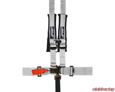 PRP Seats 5.2 Harness w/ Shoulder Straps Sewn to Lap Silver - SB5.2S-S