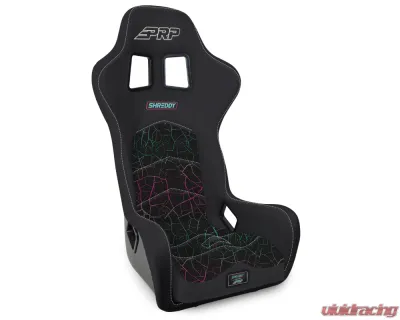 PRP Seats Shreddy Edition Alpha Composite Seat Extra Wide Cracked Black - SHRDYA3902-05