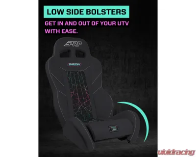 PRP Seats Shreddy Edition XCR Suspension Seat Cracked Black - SHRDYA8001-PORXP-05