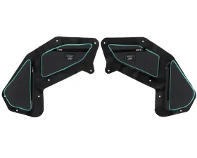 PRP Seats PRP Shreddy Rear Door Bags Pair Black and Teal Polaris RZR PRO XP4 PRO R4 Turbo R4