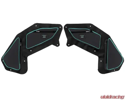 PRP Seats PRP Shreddy Rear Door Bags Pair Black and Teal Polaris RZR PRO XP4 PRO R4 Turbo R4 - SHRDYE96-238