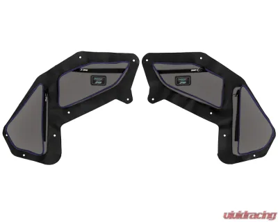 PRP Seats PRP Shreddy Rear Door Bags Pair Gray and Purple Polaris RZR PRO XP4 PRO R4 Turbo R4 - SHRDYE96-M