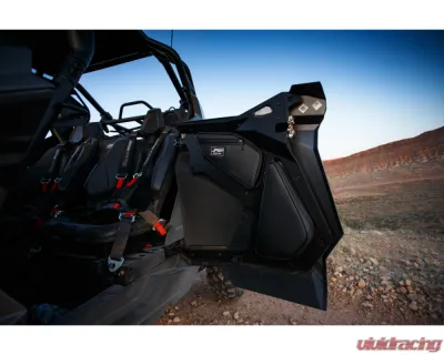 PRP Seats PRP Shreddy Rear Door Bags Pair Black and Pink Polaris RZR PRO XP4 PRO R4 Turbo R4 - SHRDYE96-R