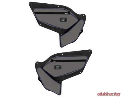 PRP Seats PRP Shreddy Front Door Bags w/ Knee Pad Pair Gray and Purple Polaris RZR PRO XP PRO R Turbo R - SHRDYE97-M