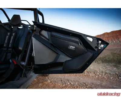 PRP Seats PRP Shreddy Front Door Bags w/ Knee Pad Pair Black and Pink Polaris RZR PRO XP PRO R Turbo R - SHRDYE97-R