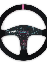 PRP Seats PRP X Shreddy Cracked Steering Wheel 13" Diameter Cracked and Pink Flat                                     - SHRDYG255 - Image 2