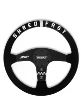 PRP Seats PRP X Shreddy Shred Fast Steering Wheel 13" Diameter Black and White Flat                                     - SHRDYG257 - Image 2