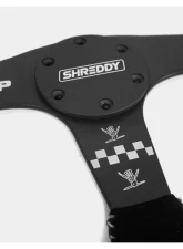 PRP Seats PRP X Shreddy Shred Fast Steering Wheel 13" Diameter Black and White Flat                                     - SHRDYG257 - Image 2