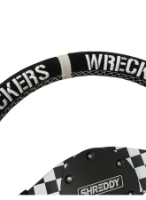 PRP Seats PRP X Shreddy Checkered Steering Wheel 13" Diameter Checkered D-Shaped                                     - SHRDYG258 - Image 2